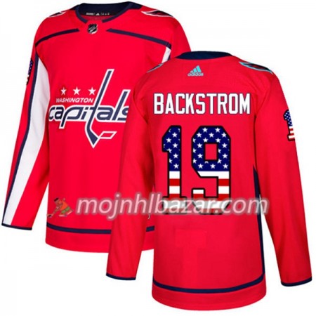 Dresovi Washington Capitals Nicklas Backstrom 19 Adidas 2017-2018 Crvena USA Flag Fashion Authentic - Muške Dresovi Washington Capitals Nicklas Backstrom 19 Adidas 2017-2018 Crvena USA Flag Fashion Authentic - Muške